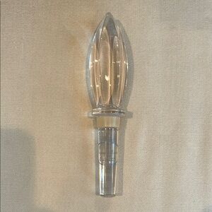 Austrian Clear Crystal Wine Stopper with Faceted Teardrop Design